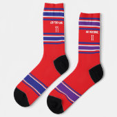 Red and purple Sport Jersey - Name Number Socks ソックス (左)
