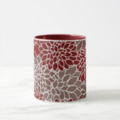 Red and silver dahlias  マグカップ (中央)