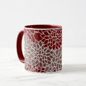 Red and silver dahlias  マグカップ (正面左)