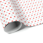 Red and Silver Dots Wrapping Paper ラッピングペーパー (ロールコーナー)