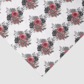 Red and Silver Elegant Flowers 薄葉紙 (詳細)