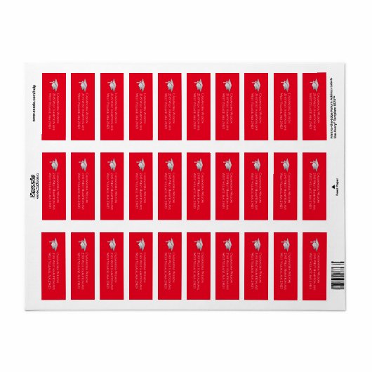 Red and Silver Graduation ラベル (フルシート)