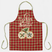 Red and Tan Plaid Cookies for Santa エプロン (正面)