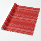 Red And White African Pattern Wrapping Paper ラッピングペーパー (アンロールド)