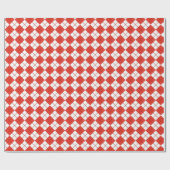 Red And White Argyle  ラッピングペーパー (フラット)