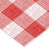 Red and White Bold Checkered Plaid Design  ショートテーブルランナー (コーナー)