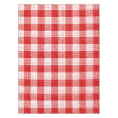 Red and White Bold Checkered Plaid Design  テーブルクロス (正面)