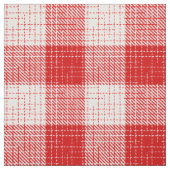 Red and White Bold Checkered Plaid Design  ファブリック (見本)