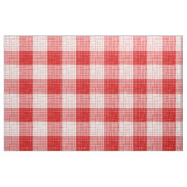 Red and White Bold Checkered Plaid Design  ファブリック (ファットクウォーター)
