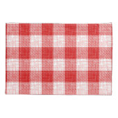 Red and White Bold Checkered Plaid Design  枕カバー (裏面)