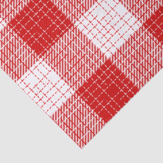Red and White Bold Checkered Plaid Design  薄葉紙 (詳細)