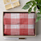 Red and White Bold Checkered Plaid Design  薄葉紙 (ギフト)