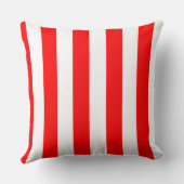 Red and White Cabana Stripes  クッション (裏面)