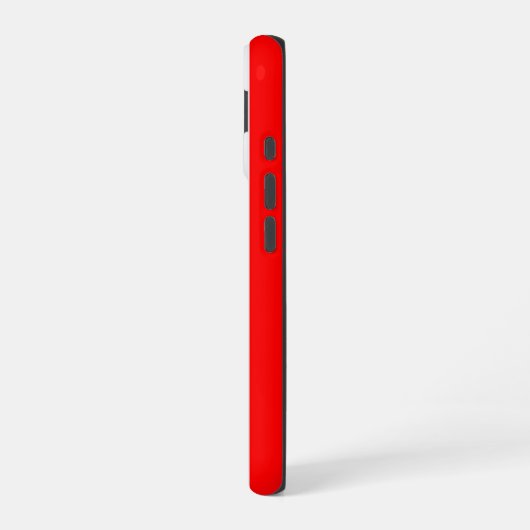 Red and White Cabana Stripes  iPhone 16ケース (左側面)