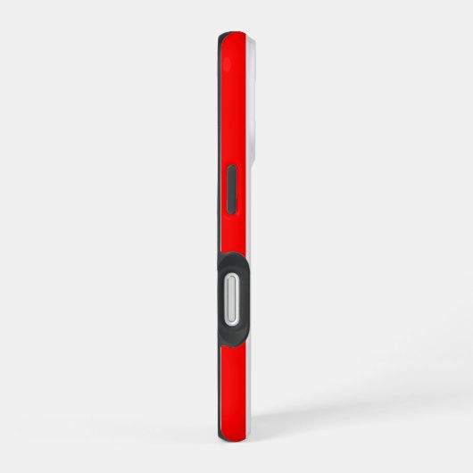 Red and White Cabana Stripes  iPhone 16ケース (右側面)