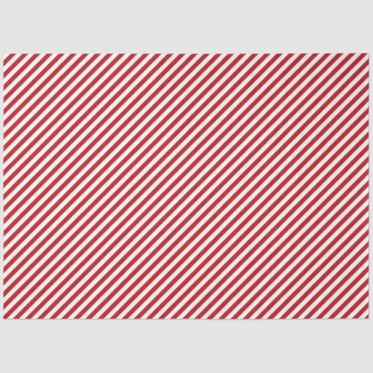 Red and White Candy Cane Striped Tissue Paper 薄葉紙 (正面)