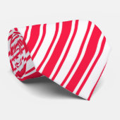 Red and white candy stripes ネクタイ (ロール)