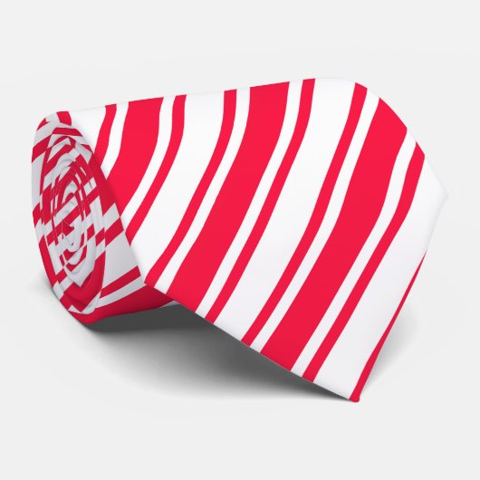 Red and white candy stripes ネクタイ (ロール)