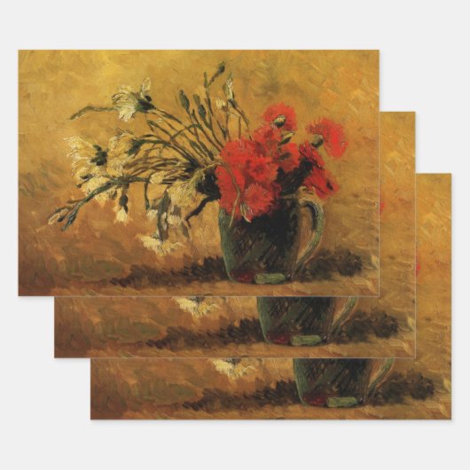Red And White Carnations by Vincent van Gogh ラッピングペーパーシート (セット)
