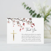 Red and White Cherry Blossoms Orthodox Funeral     サンキューカード (スタンド正面)