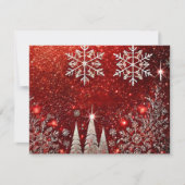 Red and White Christmas Tree Design シーズンカード (正面)