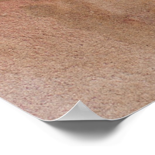 RED AND WHITE CONCRETE WALL ポスター (角)