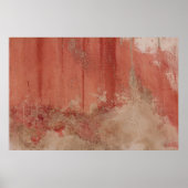 RED AND WHITE CONCRETE WALL ポスター (正面)