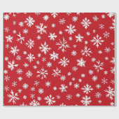 Red  and  white Festive Christmas Patterns  ラッピングペーパー (フラット)