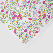 Red and white floral design 薄葉紙 (詳細)