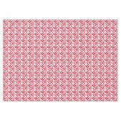 Red and white floral pattern テーブルクロス (正面(横))