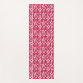 Red and white floral pattern ヨガマット (正面)