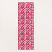 Red and white floral pattern ヨガマット (裏面)