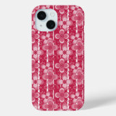 Red and white floral pattern Case-Mate iPhoneケース (裏面)