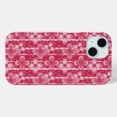 Red and white floral pattern Case-Mate iPhoneケース (裏面 (横))