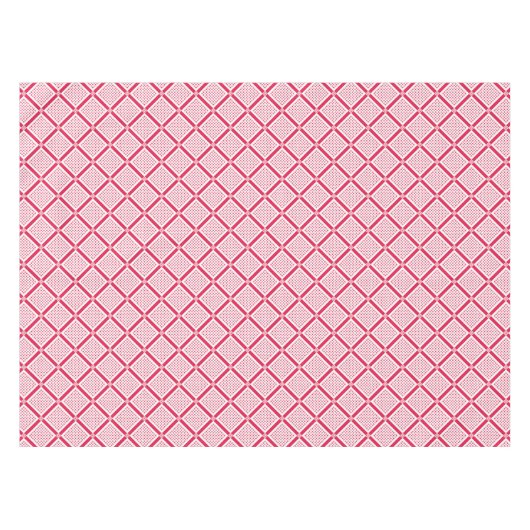 Red and white geometric checkered pattern retro    テーブルクロス (正面(横))