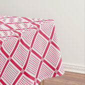 Red and white geometric checkered pattern retro    テーブルクロス (インサイチュ)
