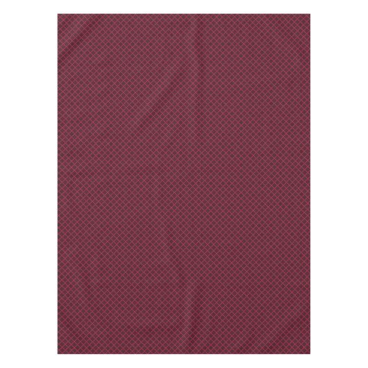 Red and white geometric checkered pattern retro    テーブルクロス (正面)