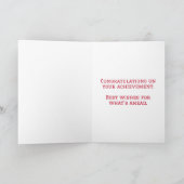 Red and White Graduation Card | 2026 カード (内部)