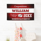 Red and White Graduation Party 横断幕 (インサイチュ)