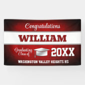 Red and White Graduation Party 横断幕 (横)