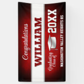 Red and White Graduation Party 横断幕 (縦)