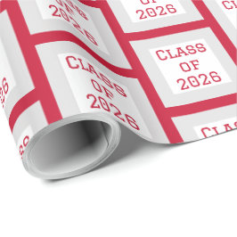 Red and White Graduation Wrapping Paper | 2026 ラッピングペーパー
