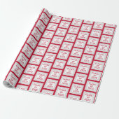Red and White Graduation Wrapping Paper | 2026 ラッピングペーパー (アンロールド)