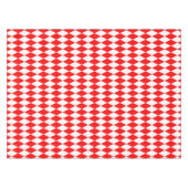 Red and White Harlequin Diamonds Checkers Design テーブルクロス (正面(横))
