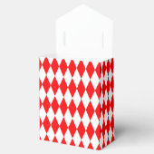 Red and White Harlequin Diamonds Checkers Design フェイバーボックス (オープン)
