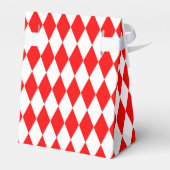 Red and White Harlequin Diamonds Checkers Design フェイバーボックス (裏面サイド)