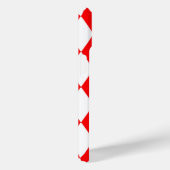 Red and White Harlequin Diamonds Checkers Design Case-Mate iPhoneケース (裏面 / 右)