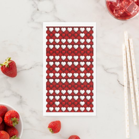 Red And White Heart Pattern (インサイチュ)