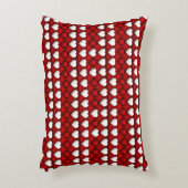 Red And White Heart Pattern アクセントクッション (正面(垂直))