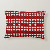 Red And White Heart Pattern アクセントクッション (裏面)